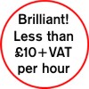 Less than �10+VAT per hour